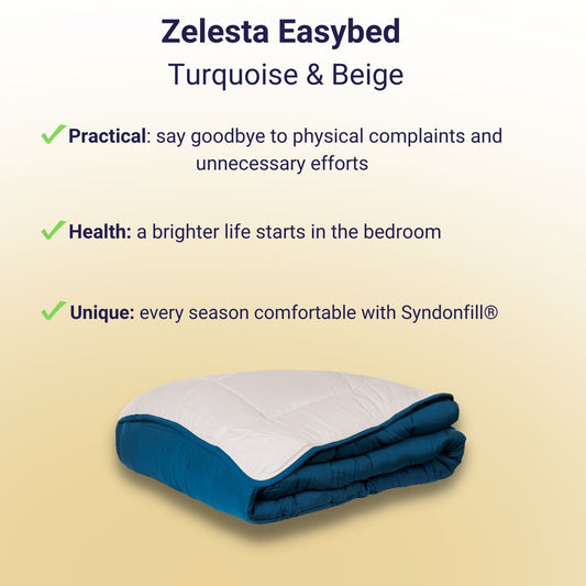 Zelesta-Easybed-Turquoise-Beige-washable-quilt-2-in-1-without-cover-benefits