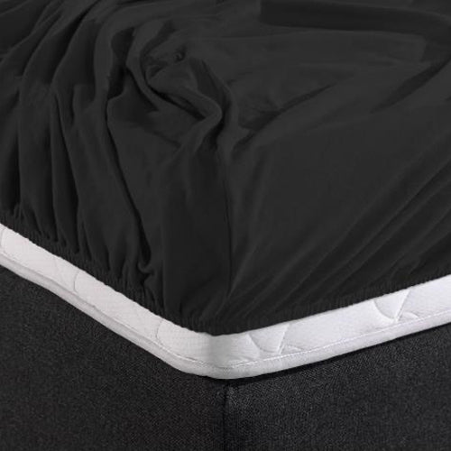 Fitted Sheet Double Jersey - Black