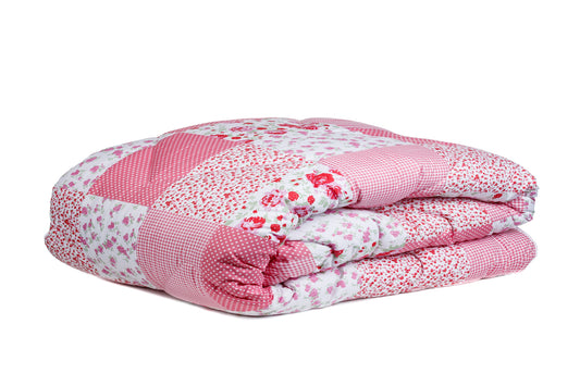 Zelesta-Light-Wonderbed-Patchwork-Pink-washable-quilt-2-in-1-without-cover