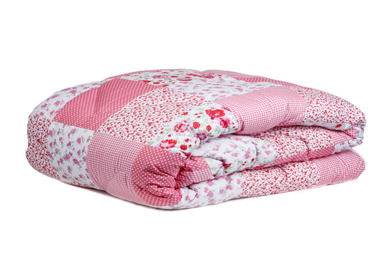 Zelesta-Extra-Light-Wonderbed-Patchwork-Pink-washable-quilt-2-in-1-without-cover