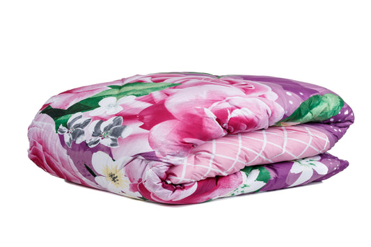 Zelesta-Extra-Light-Wonderbed-Purple-Roses-washable-quilt-2-in-1-without-cover