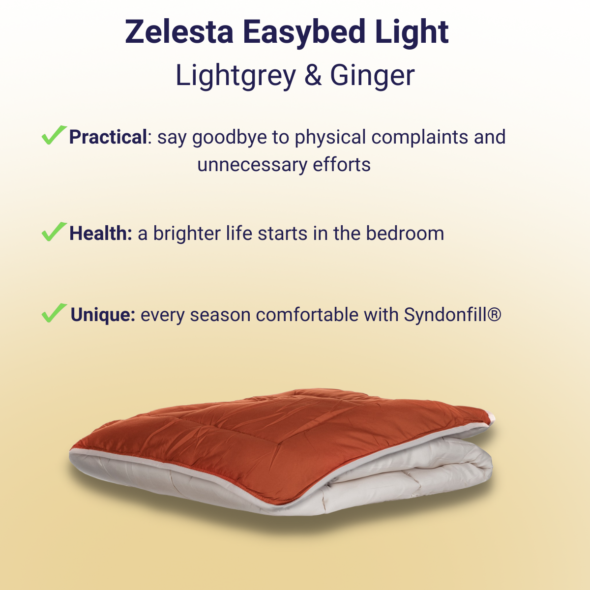 Zelesta Easybed Light - Light Grey & Ginger