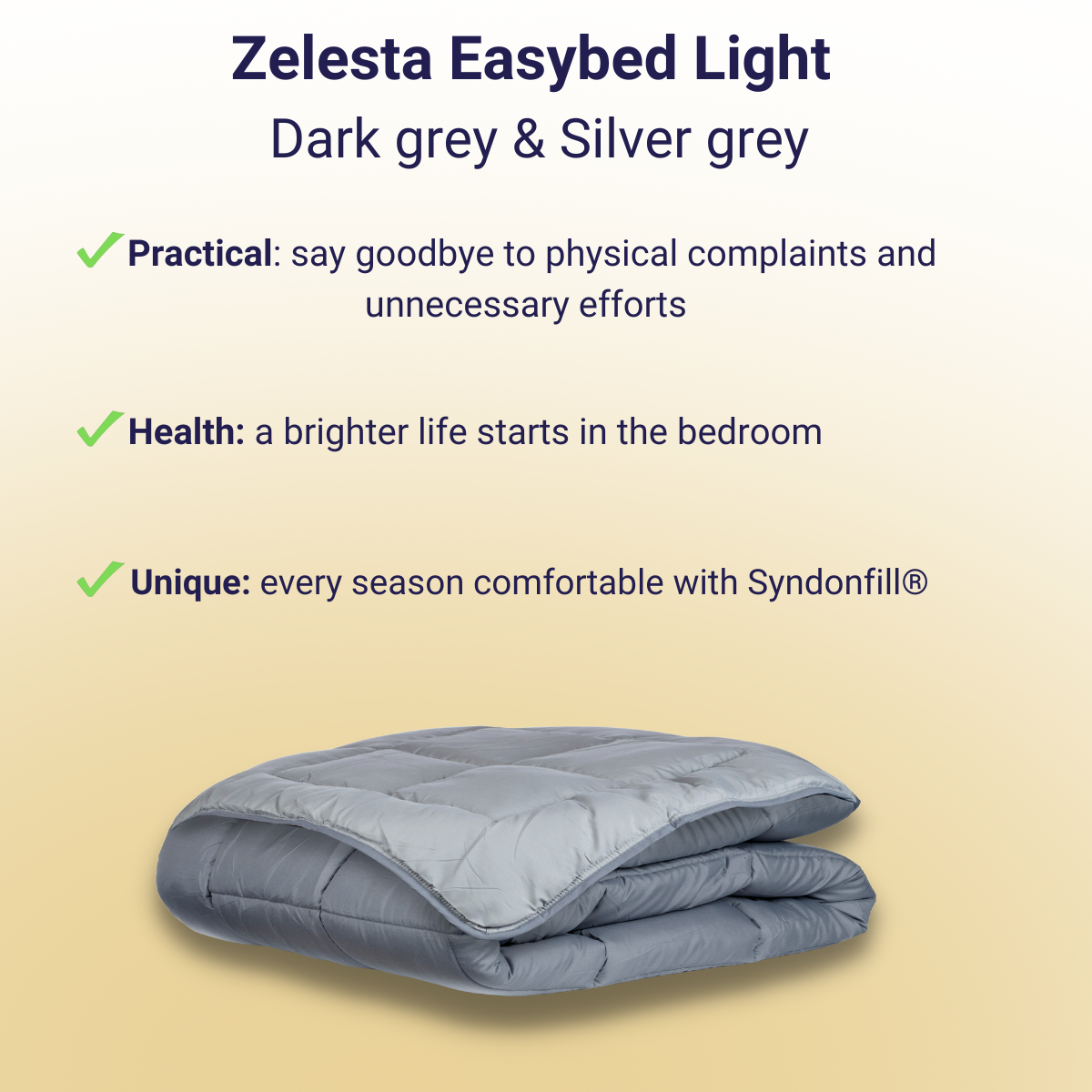 Zelesta Easybed Light - Dark Grey & Silver Grey